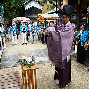 子供神輿前ご祈祷